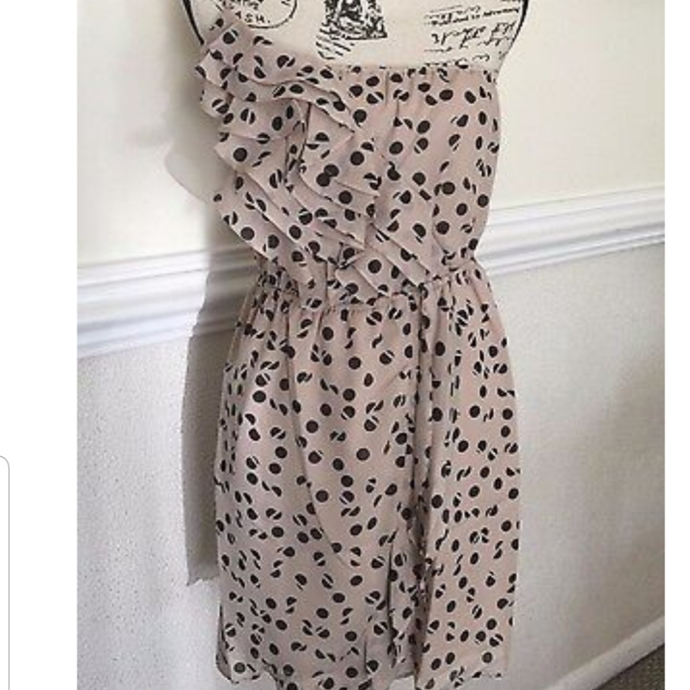 BCBGENERATION one shoulder spaghetti strap dress